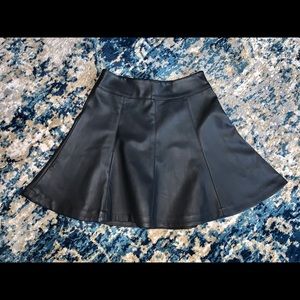 Faux Leather Tulip Skirt